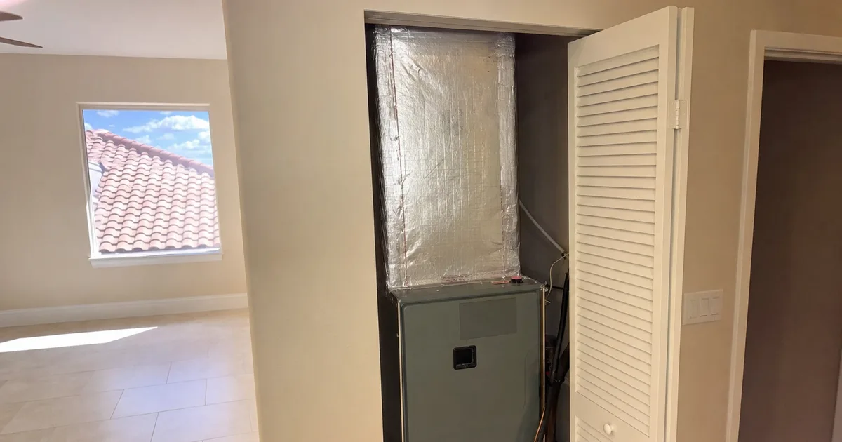 View from inside a garage looking out to a Cape Coral, FL street — same-day garage door repair